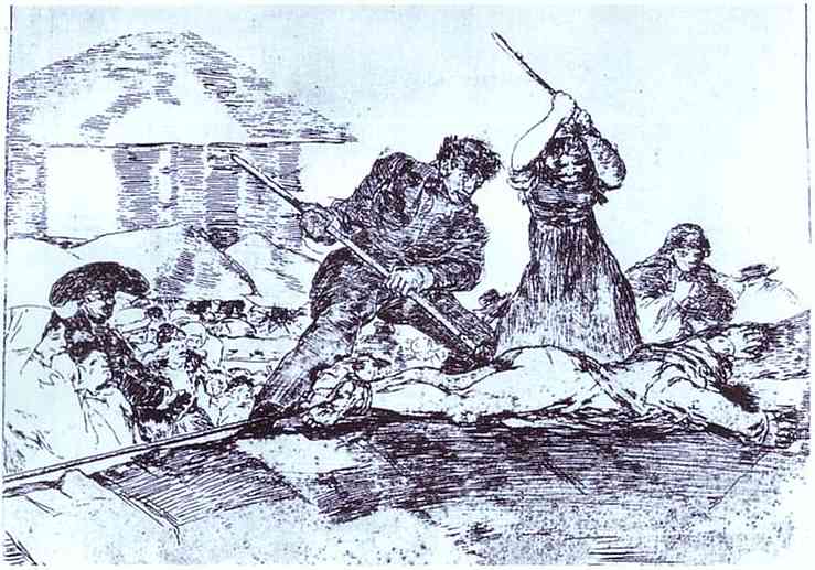 desastre de la guerra, 28  populacho (mob)